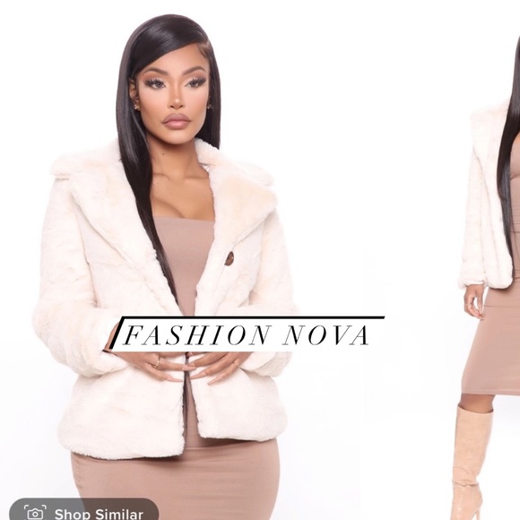 Fashion Nova Jackets & Blazers - Cream Fuzzy Coat 🍨